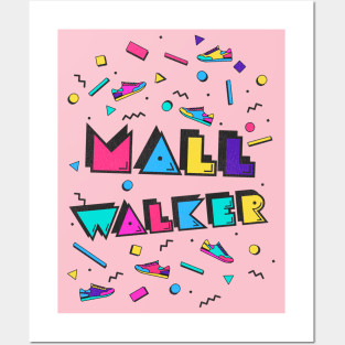 Retro Style Mall Walker 90s Exercise Trend Posters and Art